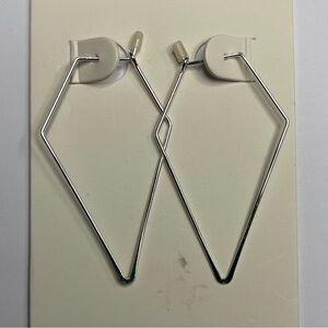 Silver Geometric Hoop Earrings